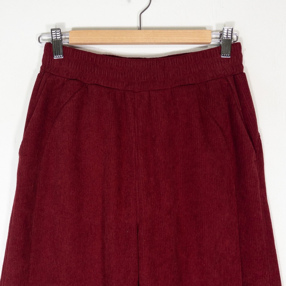 Halara High Waisted Womens S Tall Straight Leg Baggy Mop Corduroy Pants Russet